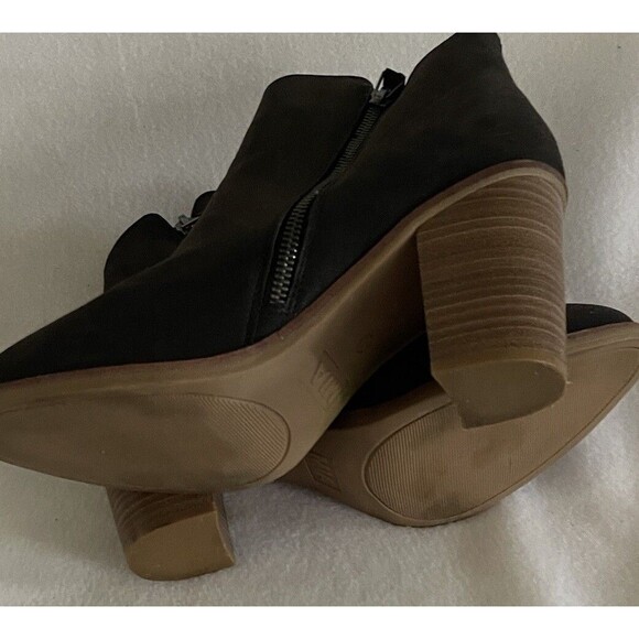 MIA Patton BLACK Ankle BOOTS Women's Size 9M Heeled Zippered Booties - Picture 5 of 11